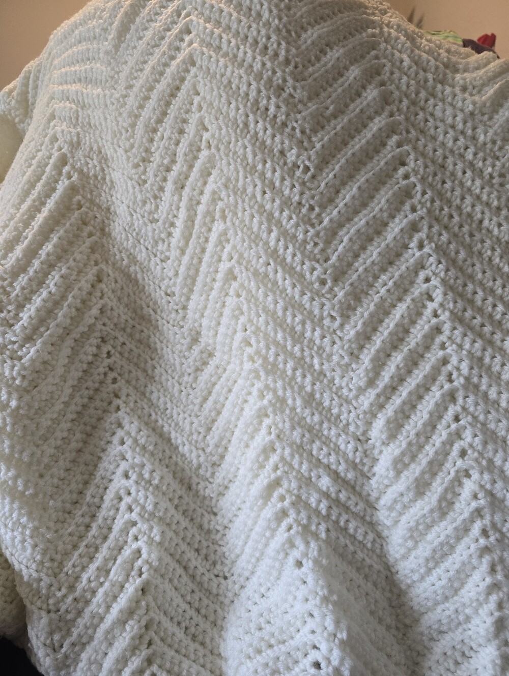 HANDMADE Crochet Blanket - White